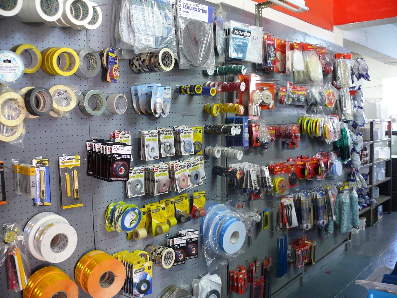 Masking tape and accessories display